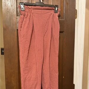 Women’s Small Burnt Orange Sienna Sky Stretch Striped Pants